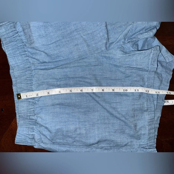 Madewell Women's Chambray Pull-On Shorts High Rise Light Blue Size Small - Picture 7 of 12